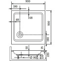 Поддон для душа RGW Style KV 90x90x5 FW5-8