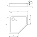 Поддон для душа Radaway Doros PT Compact 80x80