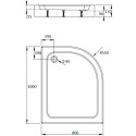 Поддон для душа Radaway Laros E Compact 100x80, L