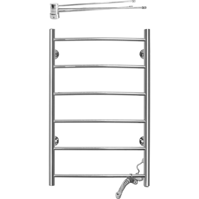 Полотенцесушитель электрический Domoterm Классик DMT 109-6 50x80, R с полотенцедержателем