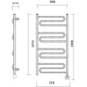 Полотенцесушитель электрический Domoterm Офелия П12 50x100, хром, L