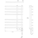 Полотенцесушитель электрический EWRIKA Медея LT 80х55 R, хром