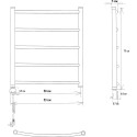 Полотенцесушитель электрический EWRIKA Сафо D 70х50 L, хром