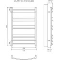 Полотенцесушитель электрический Lemark Atlantiss П10 50x80, черный