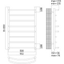 Полотенцесушитель электрический Terminus Евромикс П8 500x83