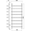 Полотенцесушитель водяной Domoterm Стефано П8 40x80, античная бронза