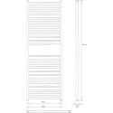 Полотенцесушитель водяной EWRIKA Медея S 120х40, черный матовый