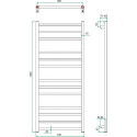 Полотенцесушитель водяной Grota Estro 63x120