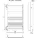 Полотенцесушитель водяной Lemark Melange П10 50x80, белый