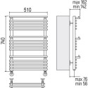 Полотенцесушитель водяной Terminus Вента Люкс П15 450х740