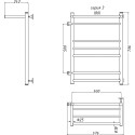 Полотенцесушитель водяной Тругор ЛЦ Аспект ПМ 3 L 50x80x50, с полкой