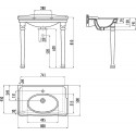 Раковина Creavit Antik 80