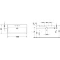Раковина Duravit Vero 0454100000 100 см