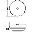 Раковина Melana 806-T4029-B15 оранжевая