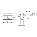Раковина Villeroy & Boch Memento 4A226FI4 graphite, ceramicplus, без перелива