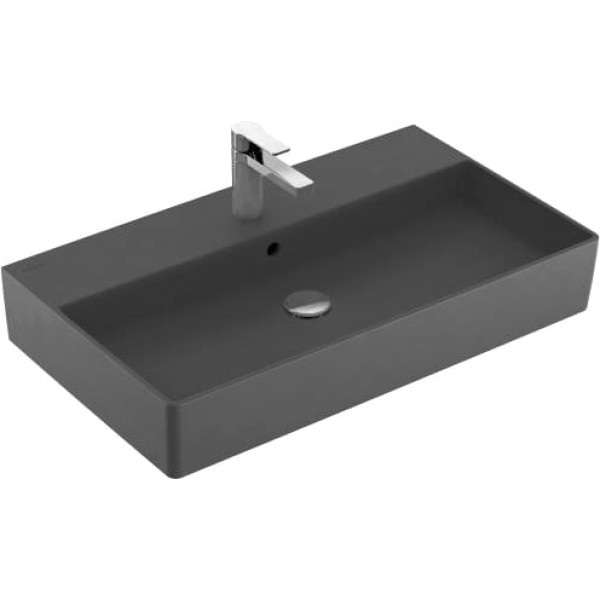 Раковина Villeroy & Boch Memento 4A228GI4 graphite, ceramicplus, с переливом