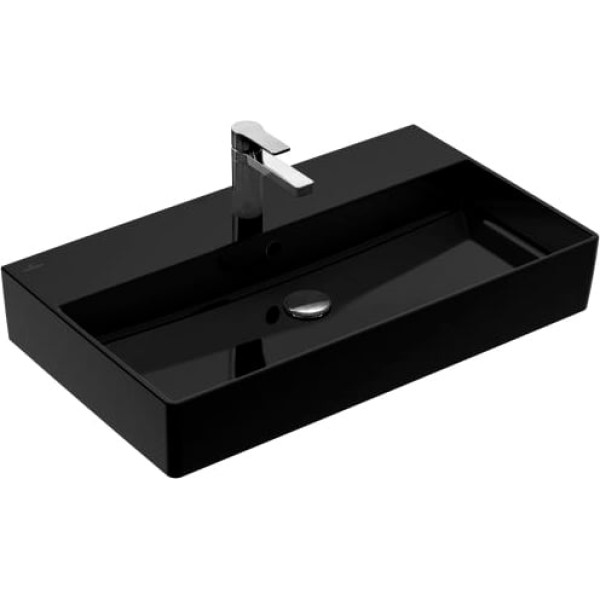 Раковина Villeroy & Boch Memento 4A228GS0 glossy black, ceramicplus, с переливом