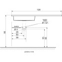 Раковина Цвет и Стиль Джерси 120 L
