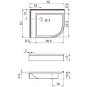 Раковина Цвет и Стиль Фишка 60 L
