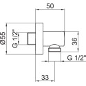 Шланговое подключение Webert Comfort AC0344015 хром