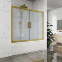 Шторка на ванну Kubele DE019P4-MAT-BR 140х150 см, профиль бронза