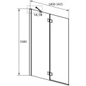 Шторка на ванну Radaway Essenza New Black PND II 140 L