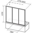 Шторка на ванну Ravak AVDP3-180 Transparent, профиль белый