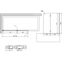 Шторка на ванну Vegas Glass E2V LUX 120 07 01 R профиль матовый хром, стекло прозрачное