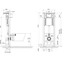 Система инсталляции для унитазов Cersanit Aqua Smart M 40 + кнопка смыва P-BU-MOV/Wh P + Унитаз подвесной Cersanit Carina XL Clean On DPL EO slim