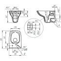 Система инсталляции для унитазов Cersanit Aqua Smart M 40 + кнопка смыва P-BU-MOV/Wh P + Унитаз подвесной Cersanit Carina XL Clean On DPL EO slim