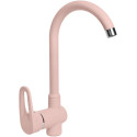 Смеситель AquaGranitEx C-5035 для кухонной мойки, розовый