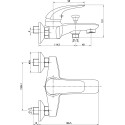 Смеситель Aquanet Cobra SD90361 для ванны с душем