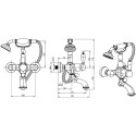 Смеситель Boheme Imperiale Presente 323 для ванны с душем