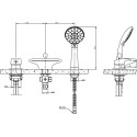 Смеситель Bravat Niagara F5140197CP-RUS на борт ванны