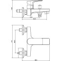 Смеситель Cersanit Vero 63061 для ванны с душем, хром