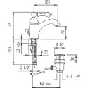 Смеситель Cezares Margot MARGOT-LSM1-01-Bi для раковины