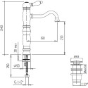 Смеситель Cezares Venezia VENEZIA-LSM1-A-03/24-Bi для раковины