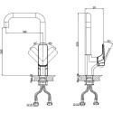 Смеситель D&K Berlin Technische DA1432495 для кухонной мойки