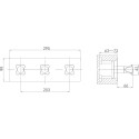 Смеситель D&K Hessen Grimm DA1384801 С ВНУТРЕННЕЙ ЧАСТЬЮ, для ванны с душем