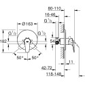 Смеситель Grohe StartFlow 29116000 С ВНУТРЕННЕЙ ЧАСТЬЮ для душа, хром