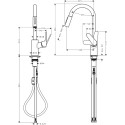 Смеситель Hansgrohe Focus M41 31833800 для кухонной мойки, сталь