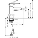Смеситель Hansgrohe Metropol 32520340 для биде, с донным клапаном Push-Open