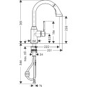 Смеситель Hansgrohe Talis Classic 14863000 для кухонной мойки
