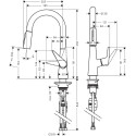 Смеситель Hansgrohe Talis M51 72815000 для кухонной мойки, хром