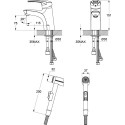 Смеситель IDDIS Carlow Plus CRPSB00i08 для раковины с гигиеническим душем