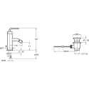 Смеситель Jacob Delafon Purist E14434-4A-CP для биде