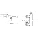 Смеситель Jacob Delafon Purist E14589-4A-CP для ванны с душем