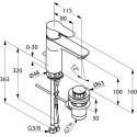 Смеситель Kludi Objekta 322600575 для раковины