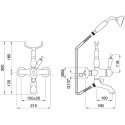 Смеситель Migliore Oxford ML.OXF-6302.BI.CR для ванны с душем, хром