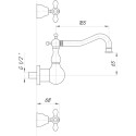 Смеситель Migliore Princeton Plus ML.PRP-8070.CR для раковины, излив 16,5 см, хром С ВНУТРЕННЕЙ ЧАСТЬЮ